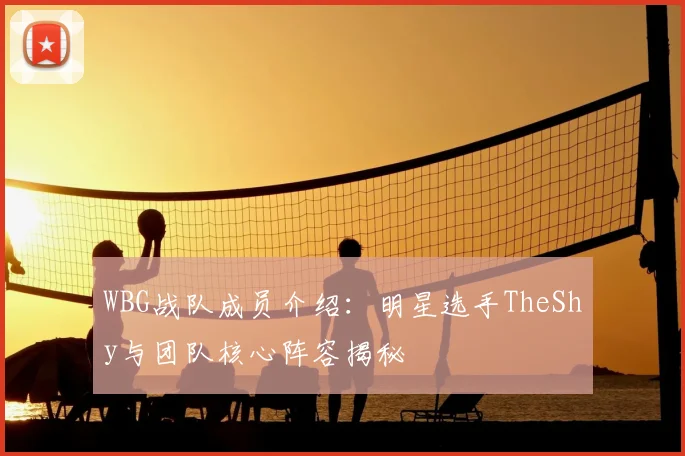 WBG战队成员介绍：明星选手TheShy与团队核心阵容揭秘